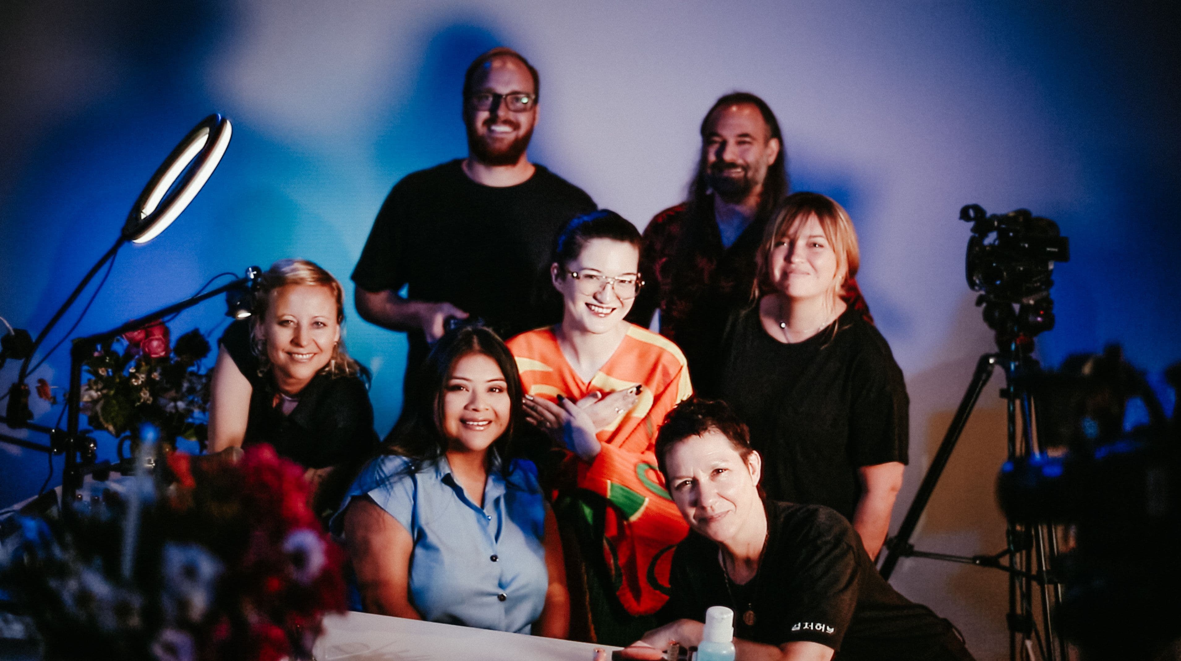 The team behind Tech Tips poses for a group photo.